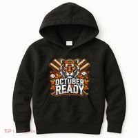Baseball October Ready Tiger D Kids Hoodie thumb 0