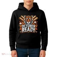 Baseball October Ready Tiger D Kids Hoodie thumb 4