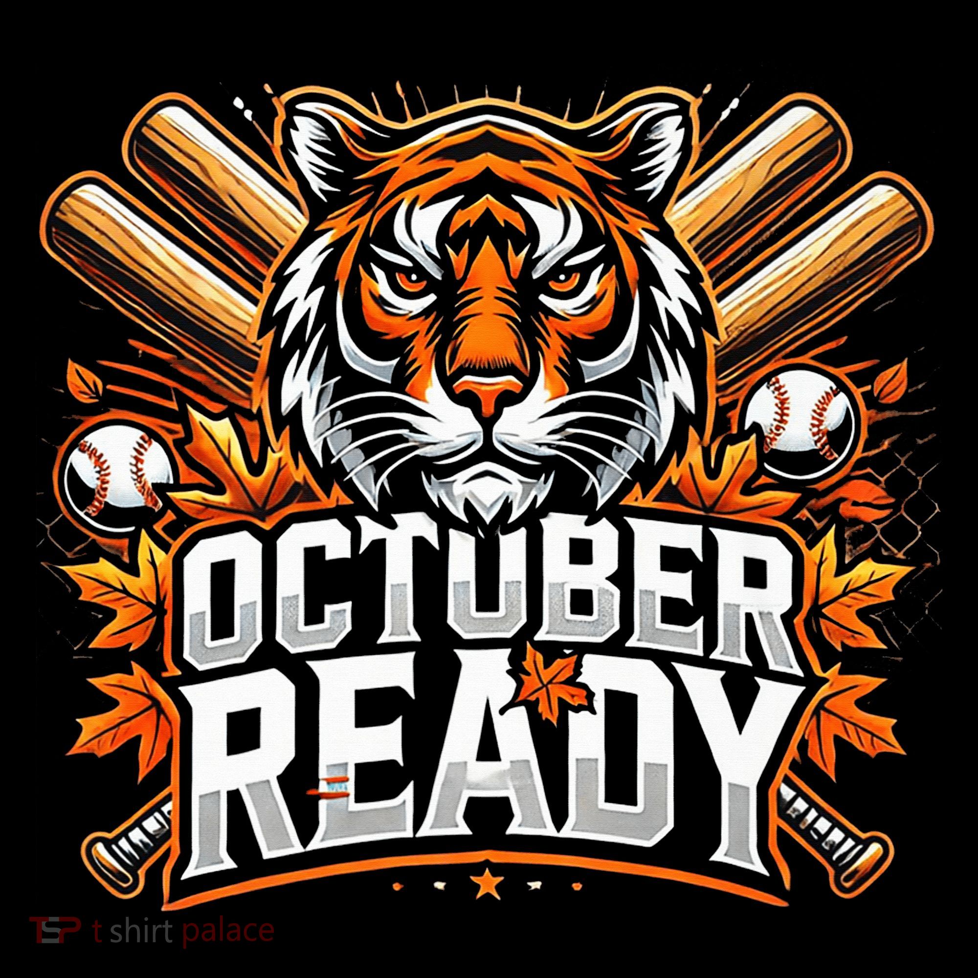 Baseball October Ready Tiger D Kids T-Shirt