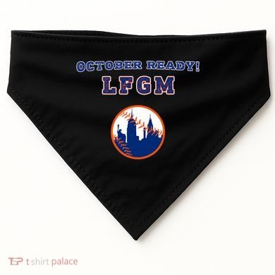 Baseball October Ready Lfgm Graphic USA-Made Doggie Bandana