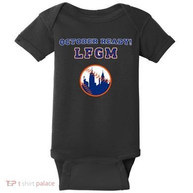 Baseball October Ready Lfgm Graphic Baby Bodysuit