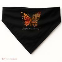 Butterfly Orange Ribbon Multiple Sclerosis Awareness USA-Made Doggie Bandana thumb 0