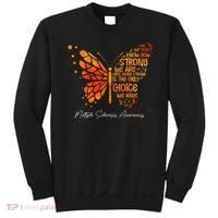 Butterfly Orange Ribbon Multiple Sclerosis Awareness Sweatshirt thumb 0