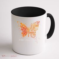 Butterfly Orange Ribbon Multiple Sclerosis Awareness Coffee Mug thumb 1