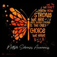 Butterfly Orange Ribbon Multiple Sclerosis Awareness Women's Hoodie thumb 2