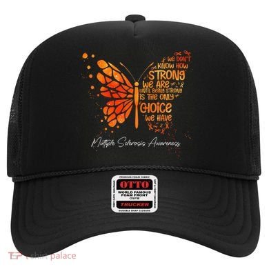 Butterfly Orange Ribbon Multiple Sclerosis Awareness Hat