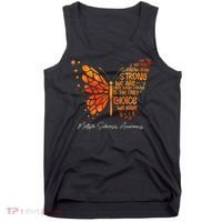 Butterfly Orange Ribbon Multiple Sclerosis Awareness Tank Top thumb 0