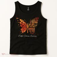 Butterfly Orange Ribbon Multiple Sclerosis Awareness Tank Top thumb 2