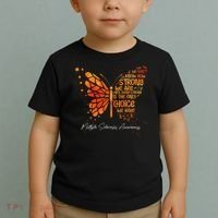 Butterfly Orange Ribbon Multiple Sclerosis Awareness Toddler T-Shirt thumb 2