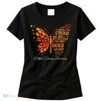 Butterfly Orange Ribbon Multiple Sclerosis Awareness Women's T-Shirt thumb 0