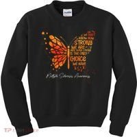 Butterfly Orange Ribbon Multiple Sclerosis Awareness Kids Sweatshirt thumb 0