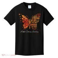 Butterfly Orange Ribbon Multiple Sclerosis Awareness Kids T-Shirt thumb 0