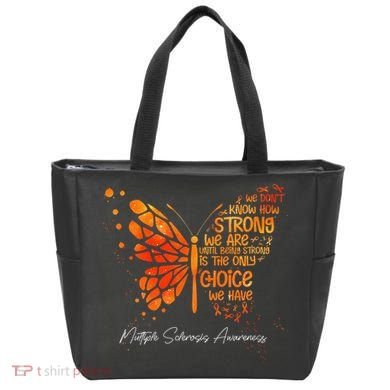 Butterfly Orange Ribbon Multiple Sclerosis Awareness Tote Bag