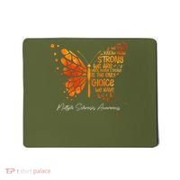 Butterfly Orange Ribbon Multiple Sclerosis Awareness Mousepad thumb 0