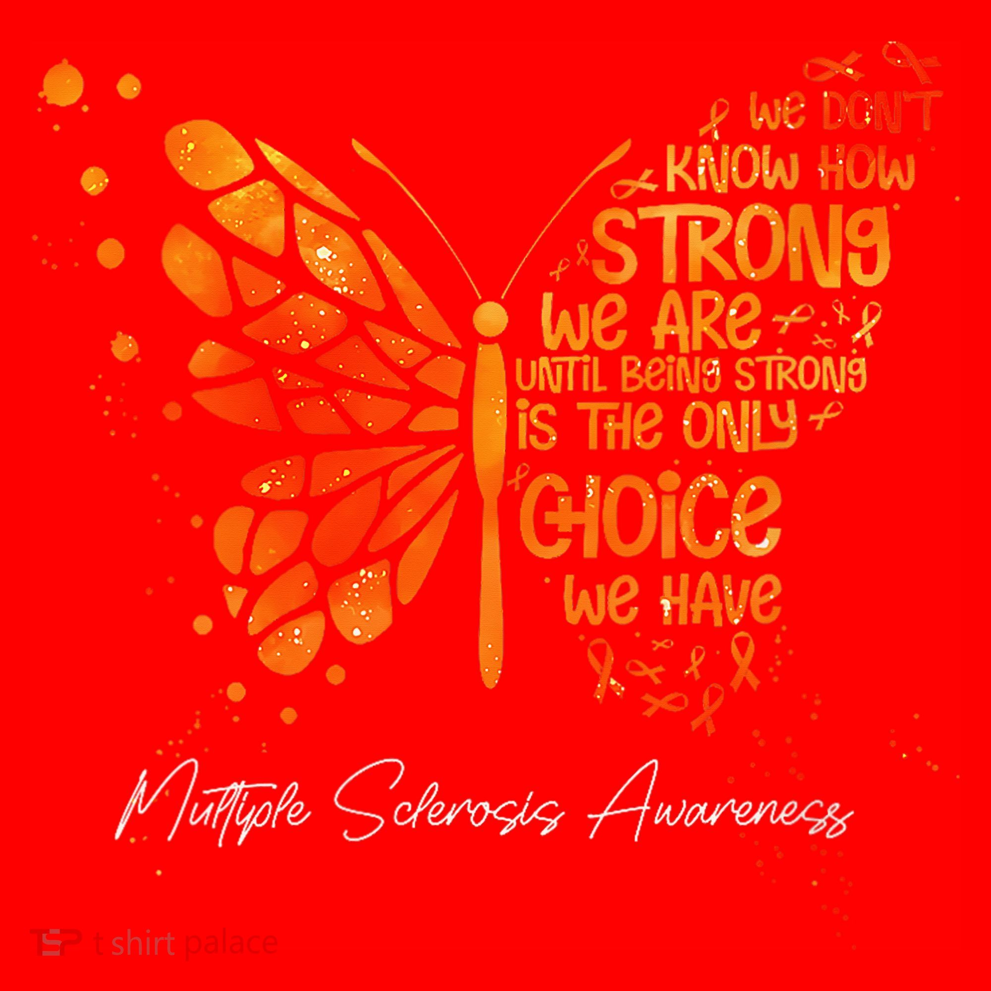Butterfly Orange Ribbon Multiple Sclerosis Awareness Santa Hat