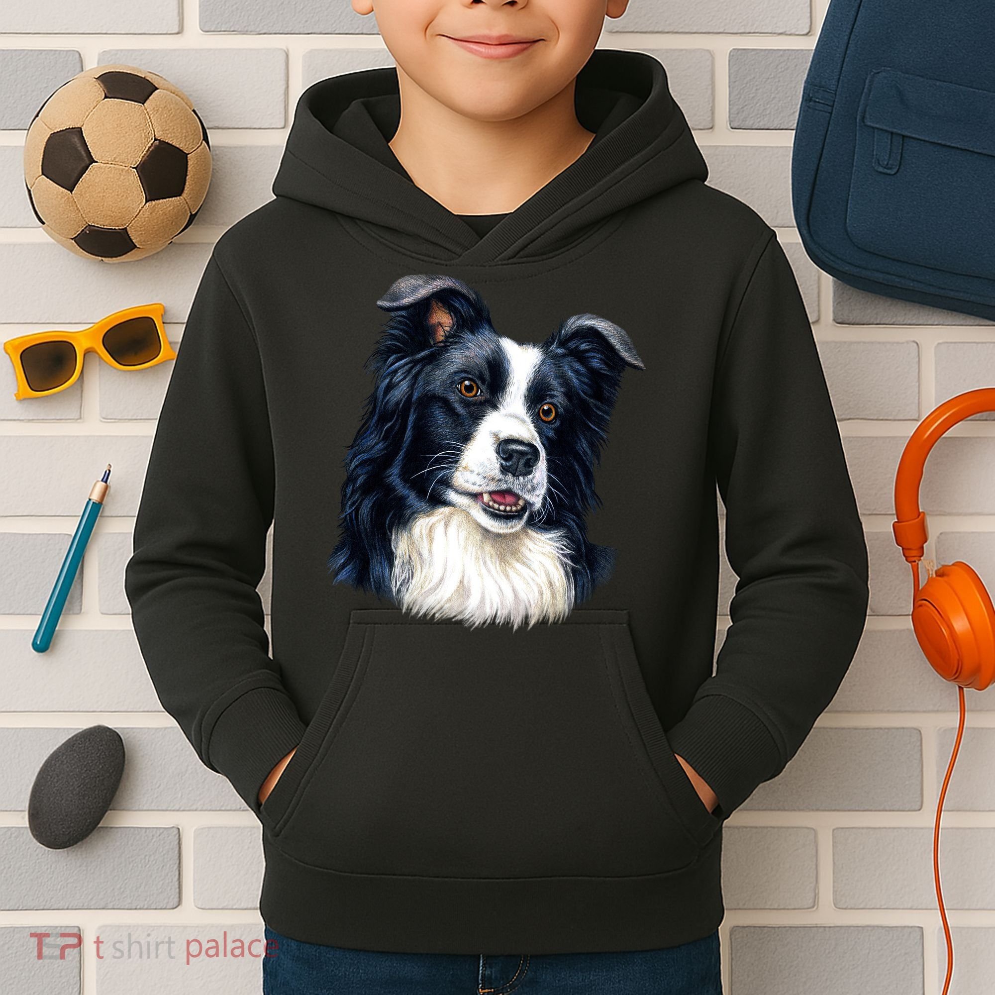 Border Collie Kids Hoodie