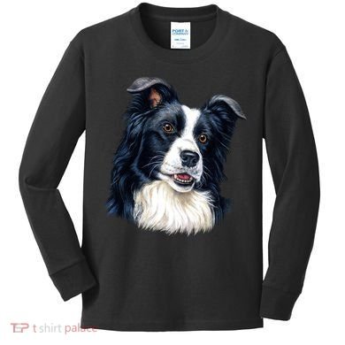 Border Collie Kids Long Sleeve Shirt