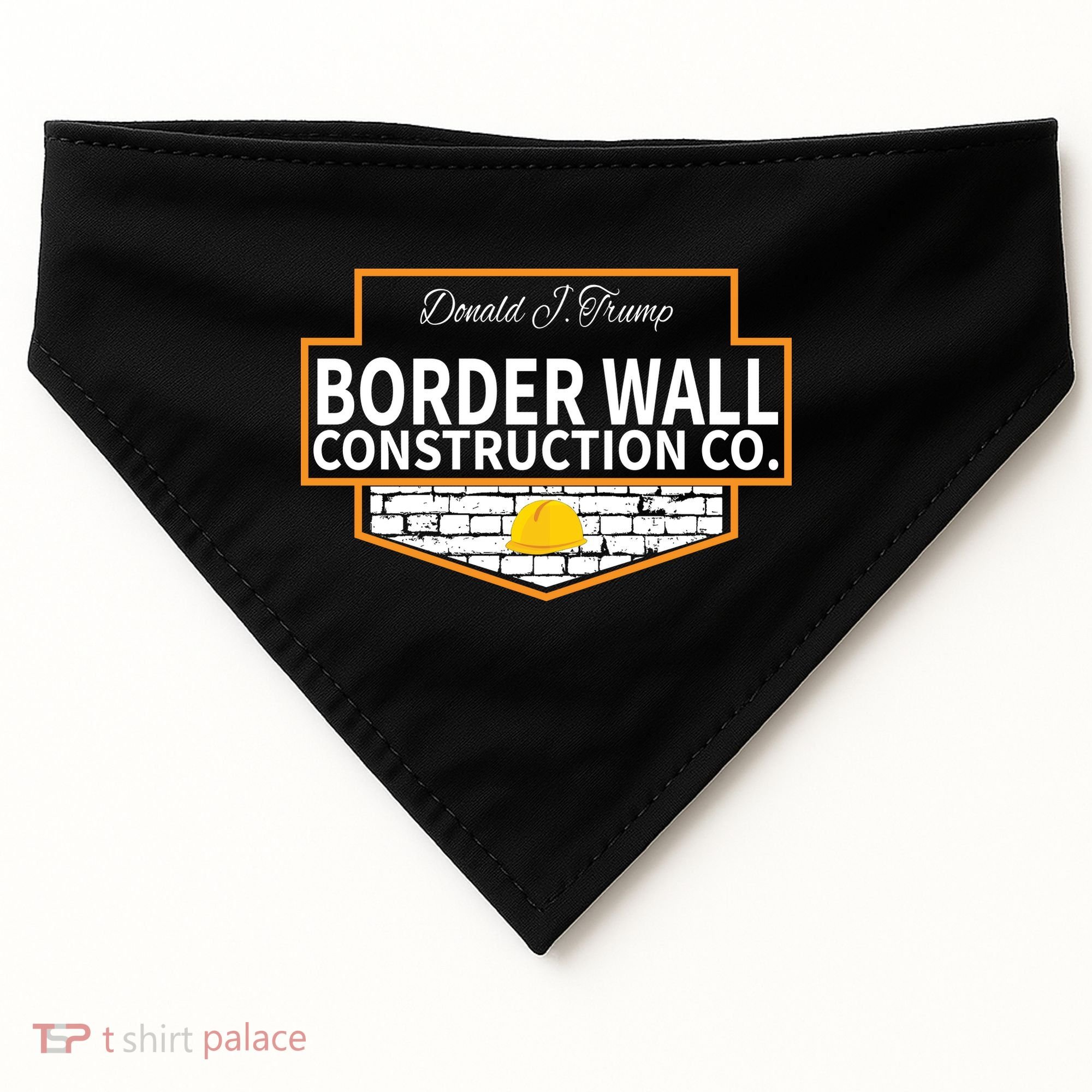 Border Wall Construction Co. Donald Trump USA-Made Doggie Bandana