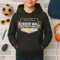 Border Wall Construction Co. Donald Trump Kids Hoodie thumb 2