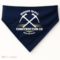 Border Wall Construction CO Build The Wall USA-Made Doggie Bandana thumb 0
