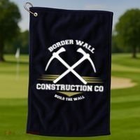 Border Wall Construction CO Build The Wall Golf Towel thumb 1