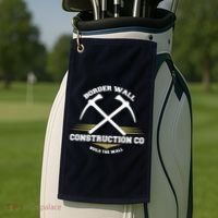 Border Wall Construction CO Build The Wall Golf Towel thumb 2