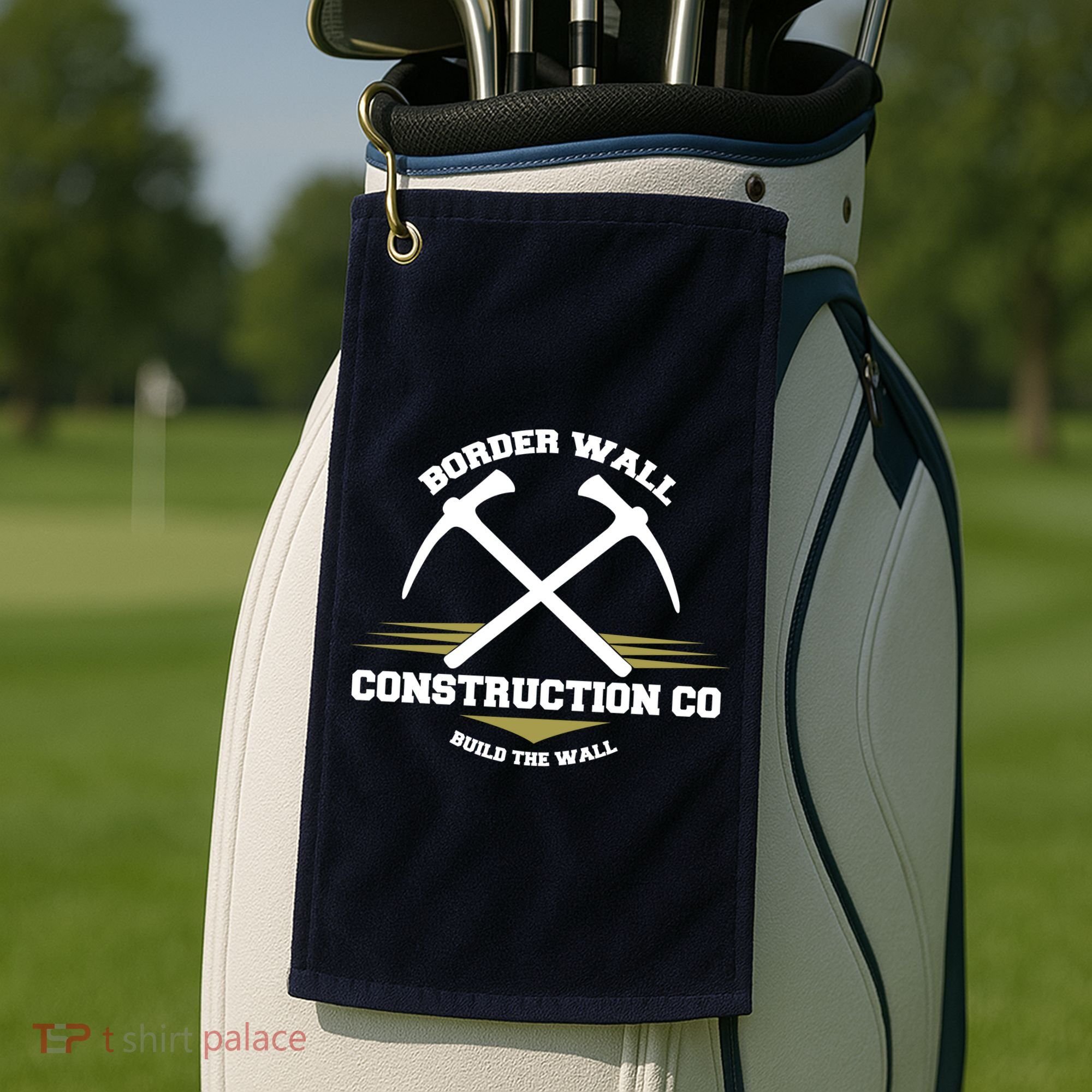 Border Wall Construction CO Build The Wall Golf Towel