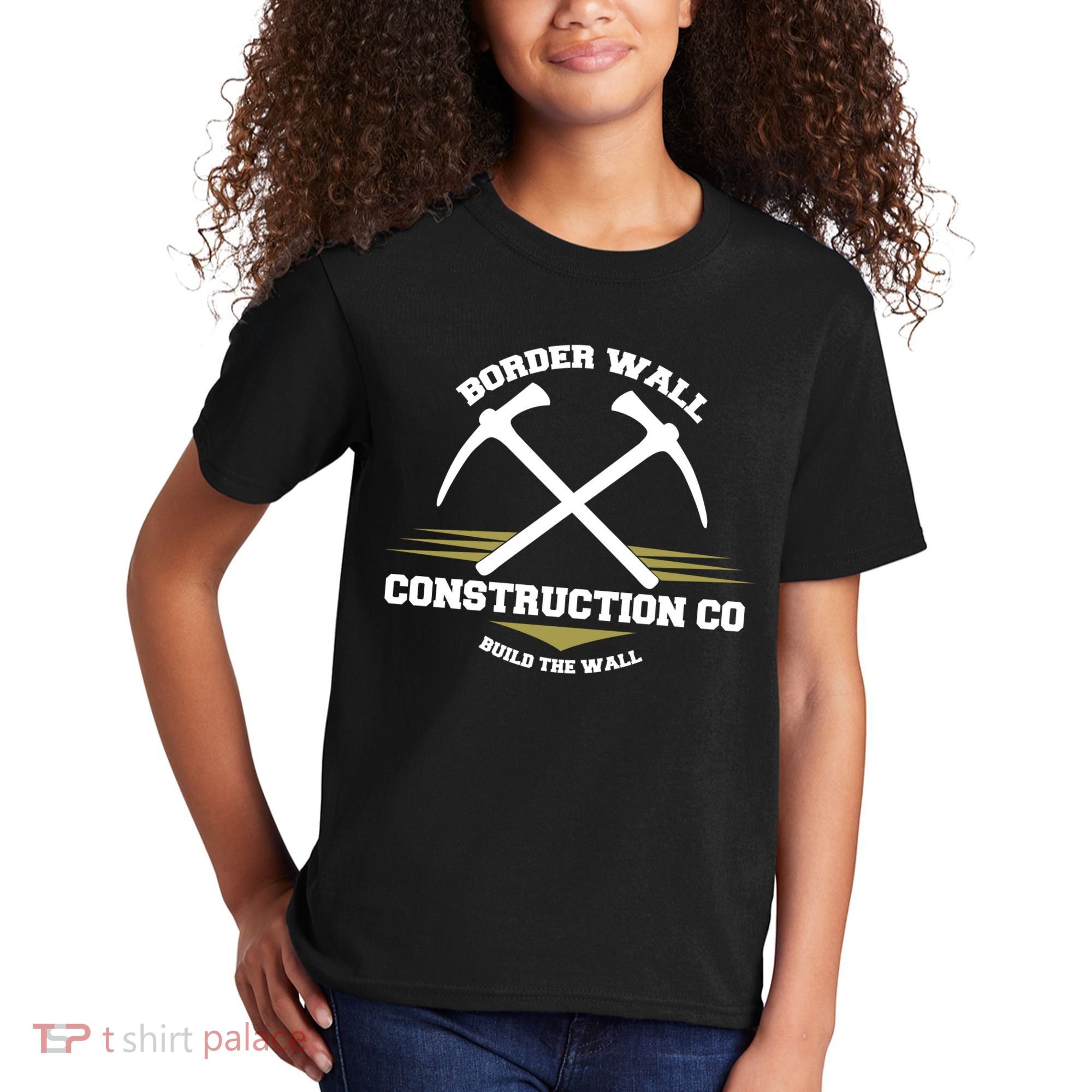 Border Wall Construction CO Build The Wall Kids T-Shirt