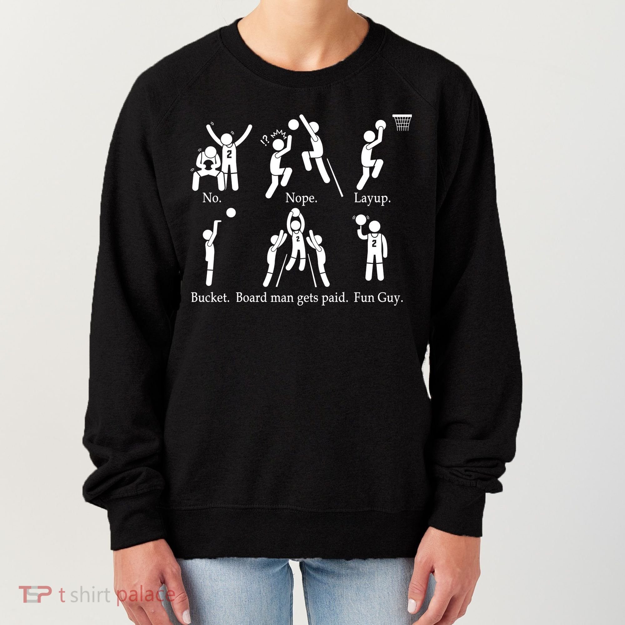 Bored Man Gets Paid Basketball Buckets Women's Sweatshirt