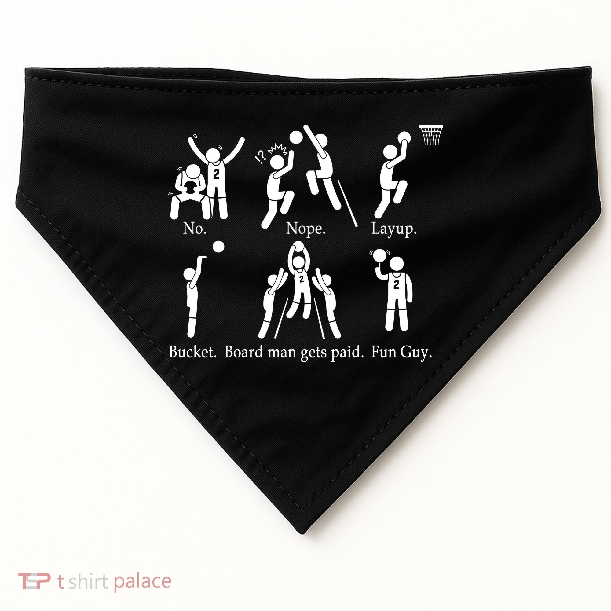 Bored Man Gets Paid Basketball Buckets USA-Made Doggie Bandana