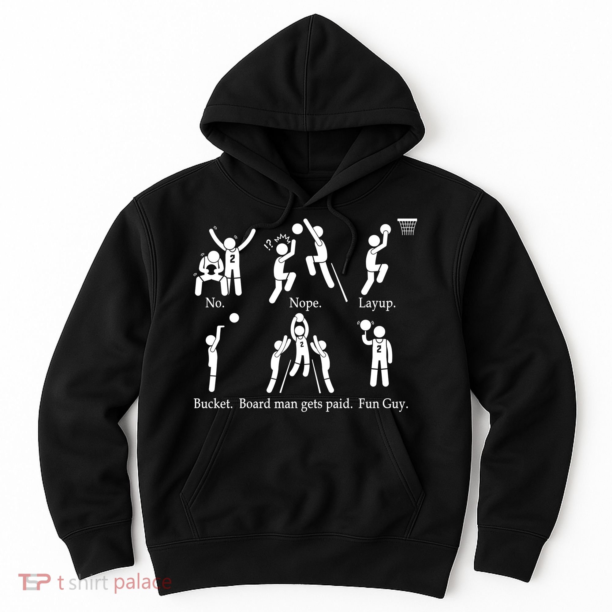 Bored Man Gets Paid Basketball Buckets Hoodie
