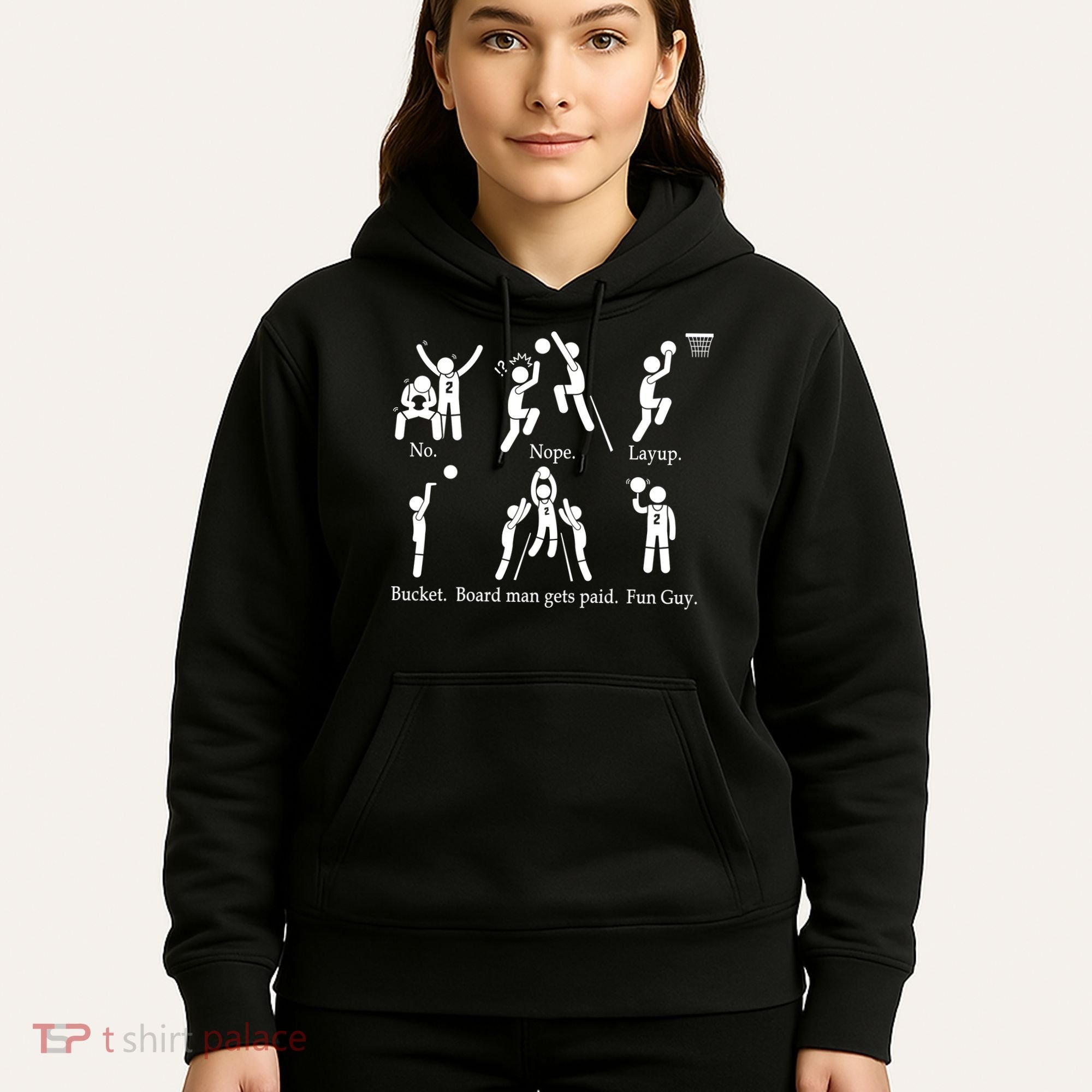 Bored Man Gets Paid Basketball Buckets Hoodie