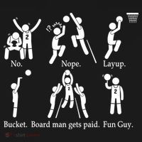Bored Man Gets Paid Basketball Buckets Button thumb 1