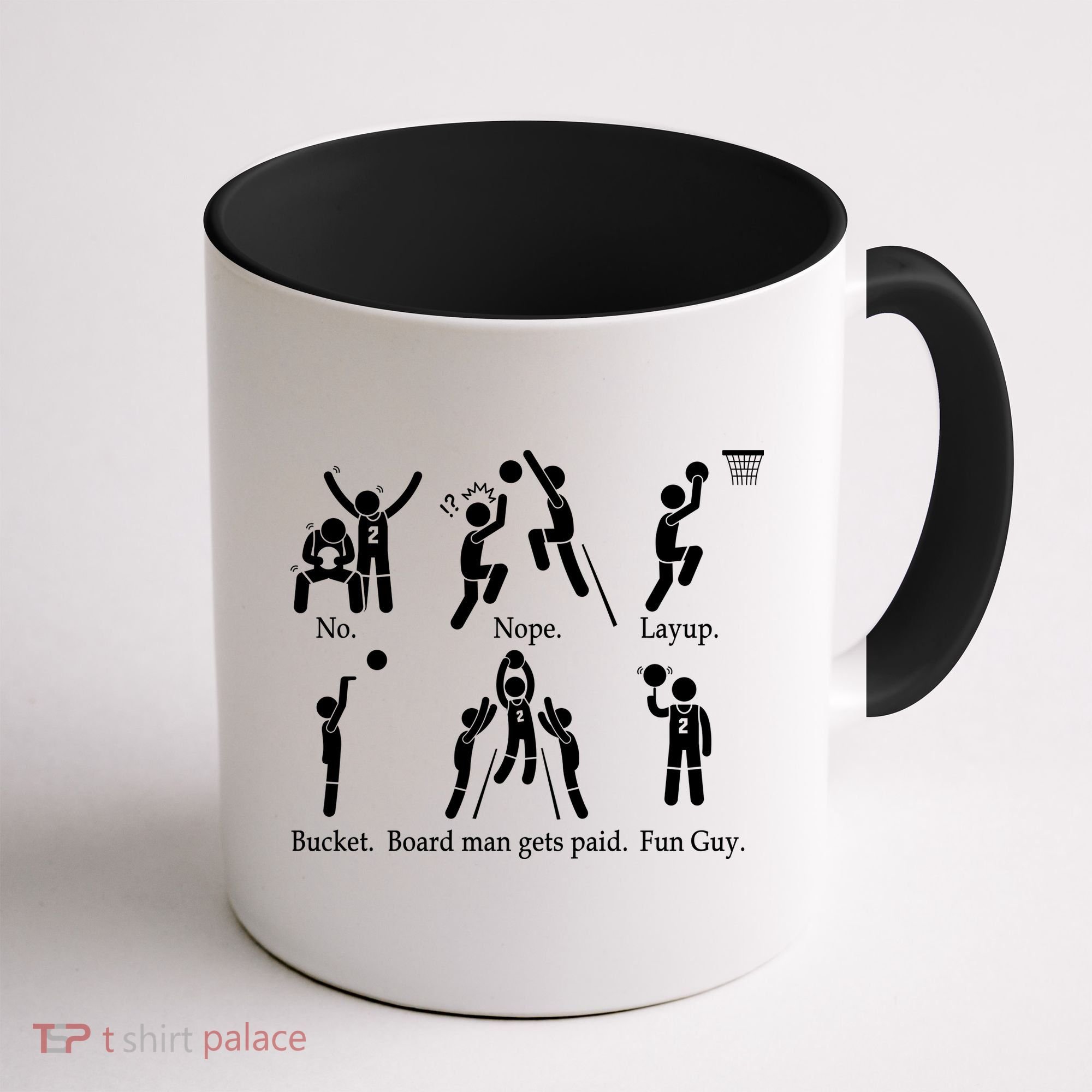 Bored Man Gets Paid Basketball Buckets Coffee Mug
