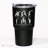 Bored Man Gets Paid Basketball Buckets Tumbler thumb 0