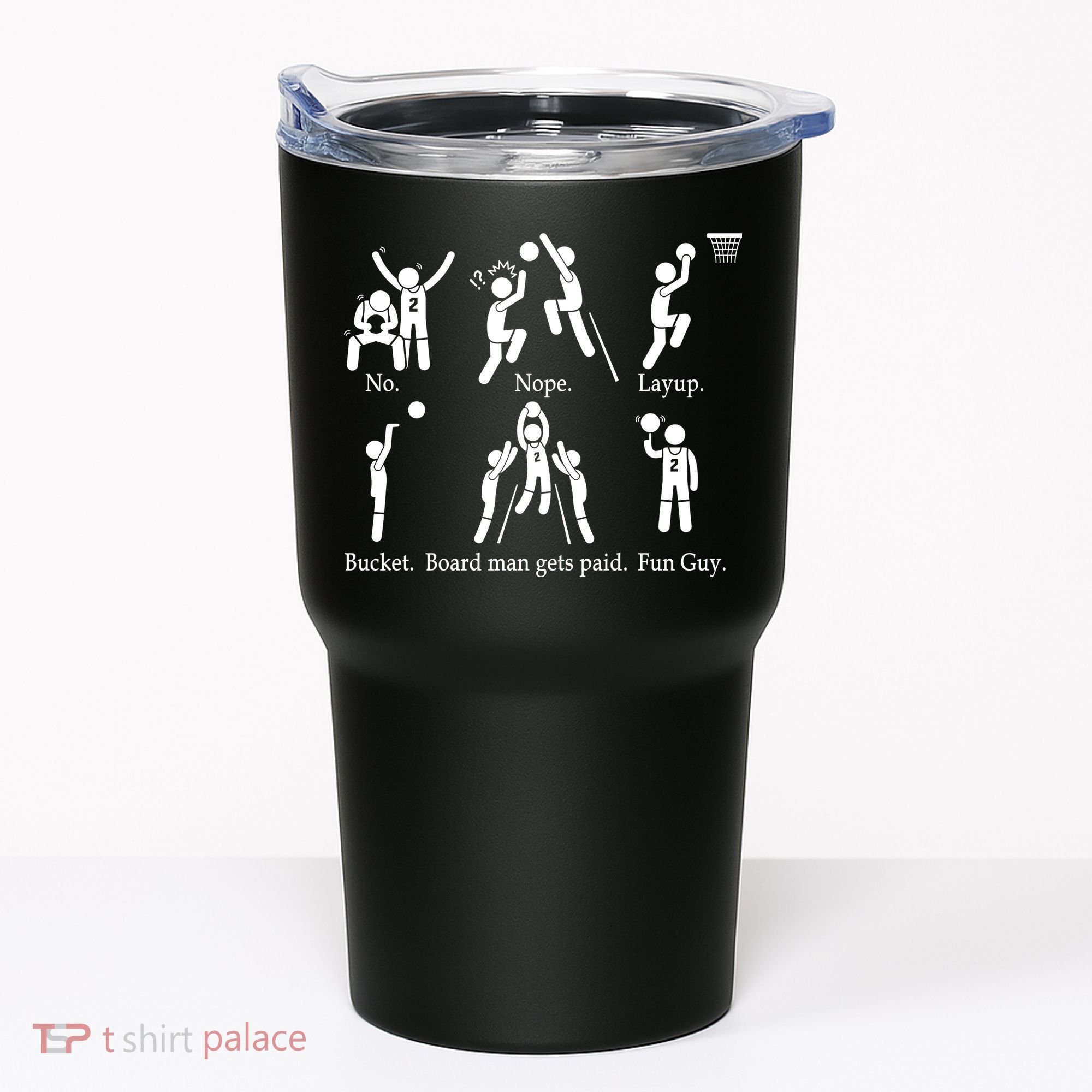 Bored Man Gets Paid Basketball Buckets Tumbler