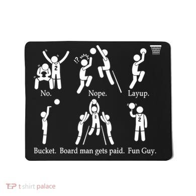 Bored Man Gets Paid Basketball Buckets Mousepad