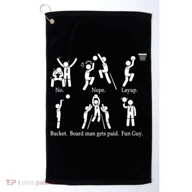 Bored Man Gets Paid Basketball Buckets Golf Towel