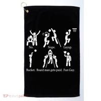 Bored Man Gets Paid Basketball Buckets Golf Towel thumb 0