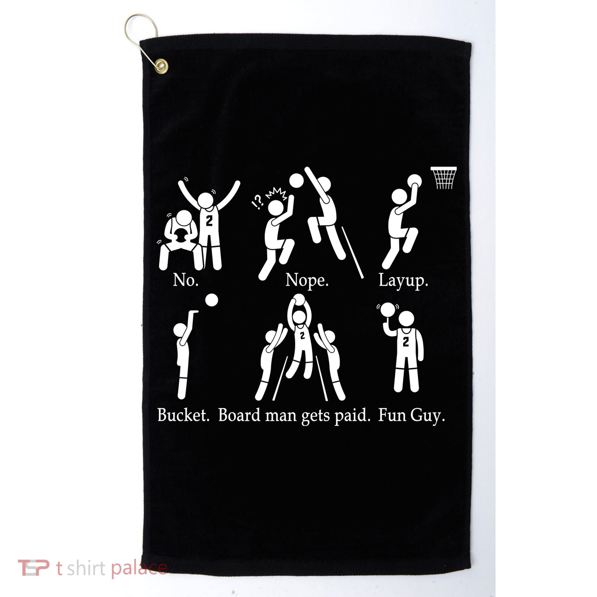 Bored Man Gets Paid Basketball Buckets Golf Towel
