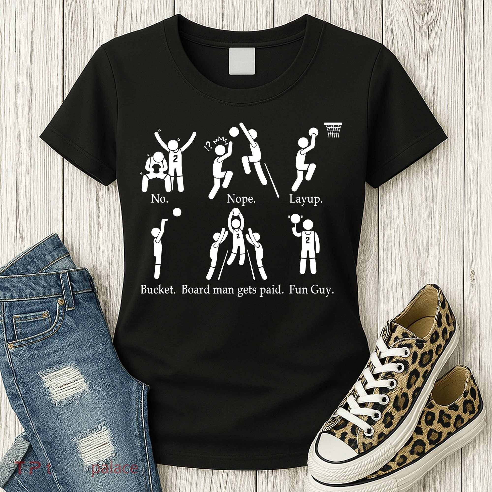 Bored Man Gets Paid Basketball Buckets Women's T-Shirt
