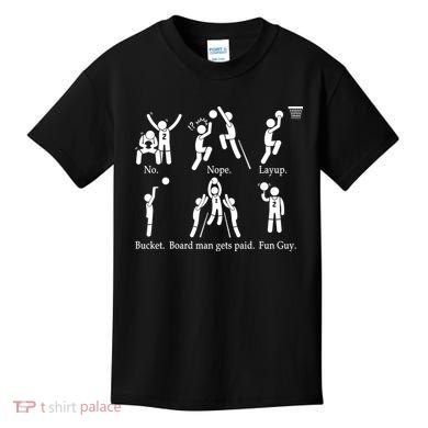 Bored Man Gets Paid Basketball Buckets Kids T-Shirt