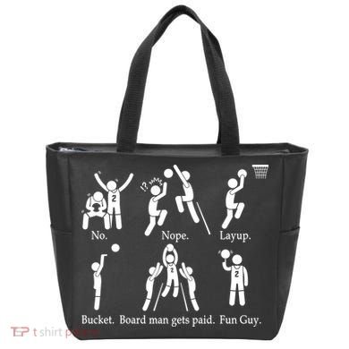 Bored Man Gets Paid Basketball Buckets Tote Bag