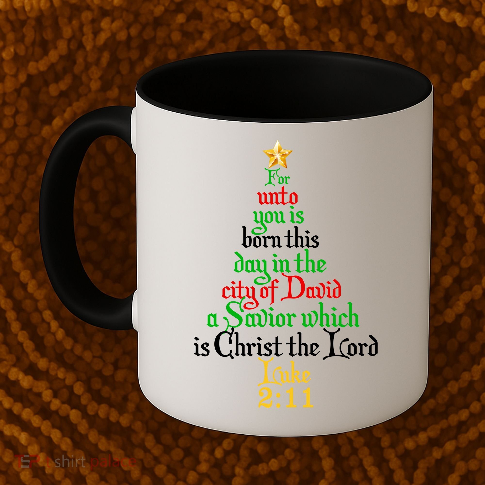  Born A Savior Christmas Christ The Lord Bible Verse Coffee Mug