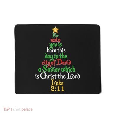  Born A Savior Christmas Christ The Lord Bible Verse Mousepad