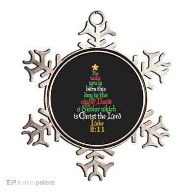  Born A Savior Christmas Christ The Lord Bible Verse Ornament