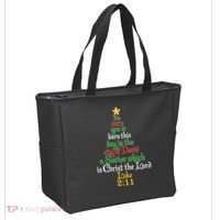  Born A Savior Christmas Christ The Lord Bible Verse Tote Bag thumb 2