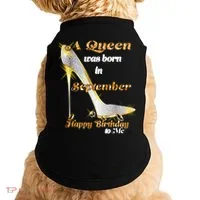 Born In August Birthday Queen Doggie Tank thumb 0