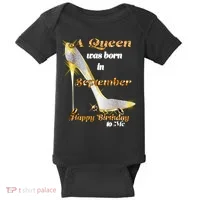 Born In August Birthday Queen Baby Bodysuit thumb 0