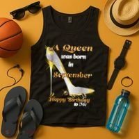 Born In August Birthday Queen Tank Top thumb 4